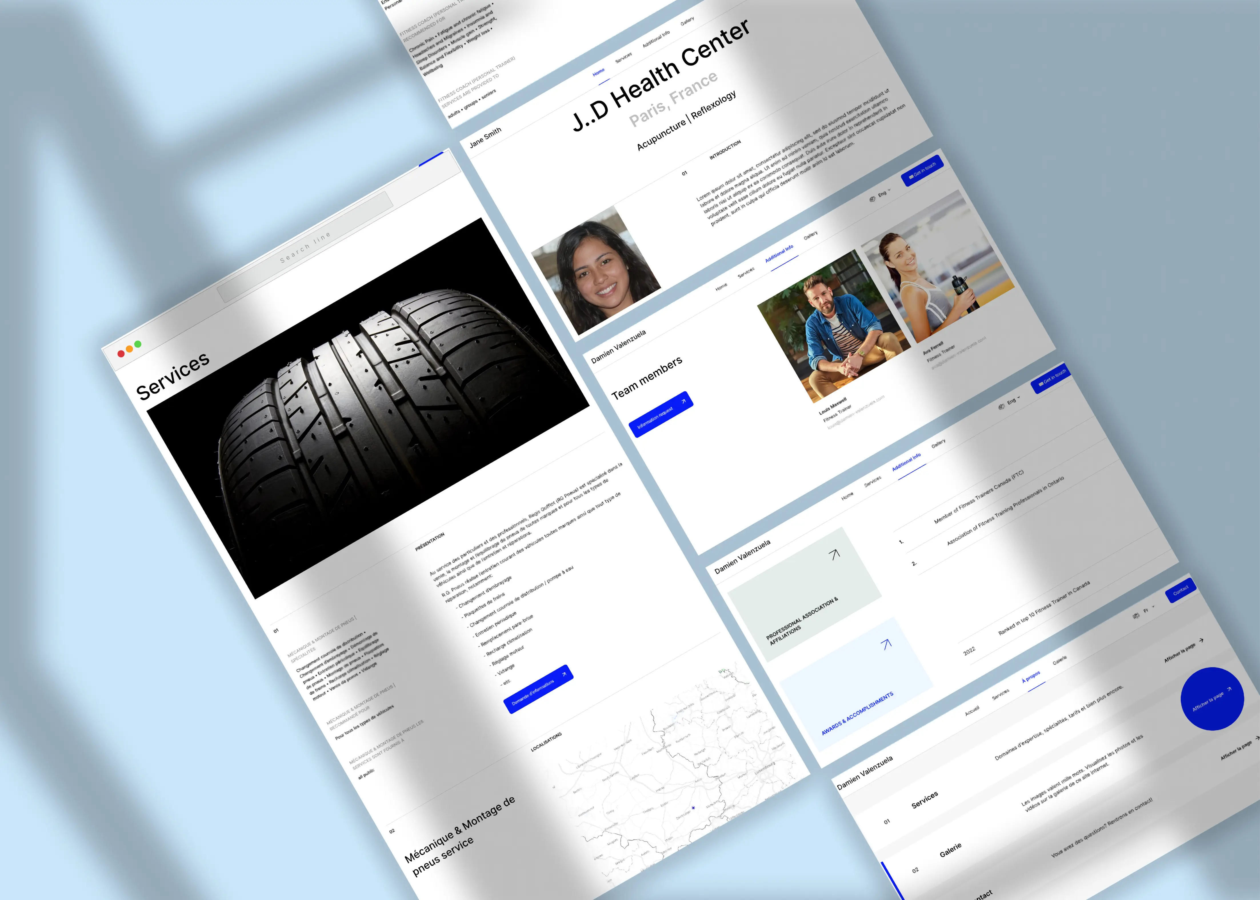 Créer un site internet professionnel: guide pour développer votre activité 2 Overview of the Modern and Minimalist website template of Webfolio website builder